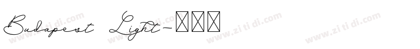 Budapest Light字体转换